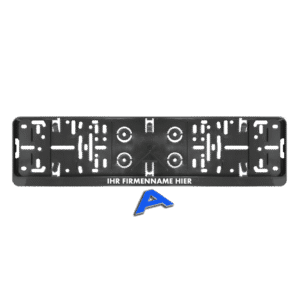 Fastklick-Kennzeichenhalter mit Textleiste und 3D-Reliefdruck