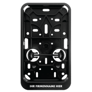 Kennzeichenhalter für Roller hochkant 10x17 mit Textleiste
